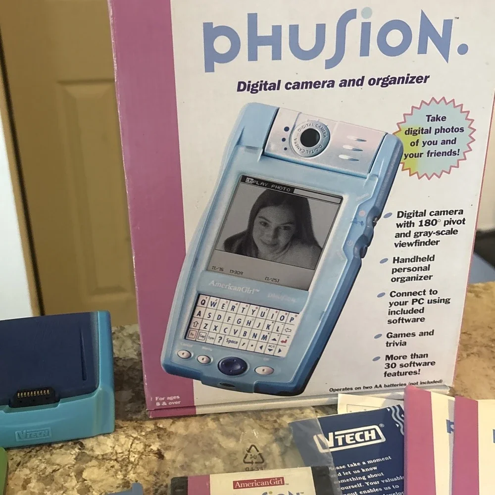 Vintage VTECH American Girl Phusion Handheld PDA Organizer Camera Tested Rare